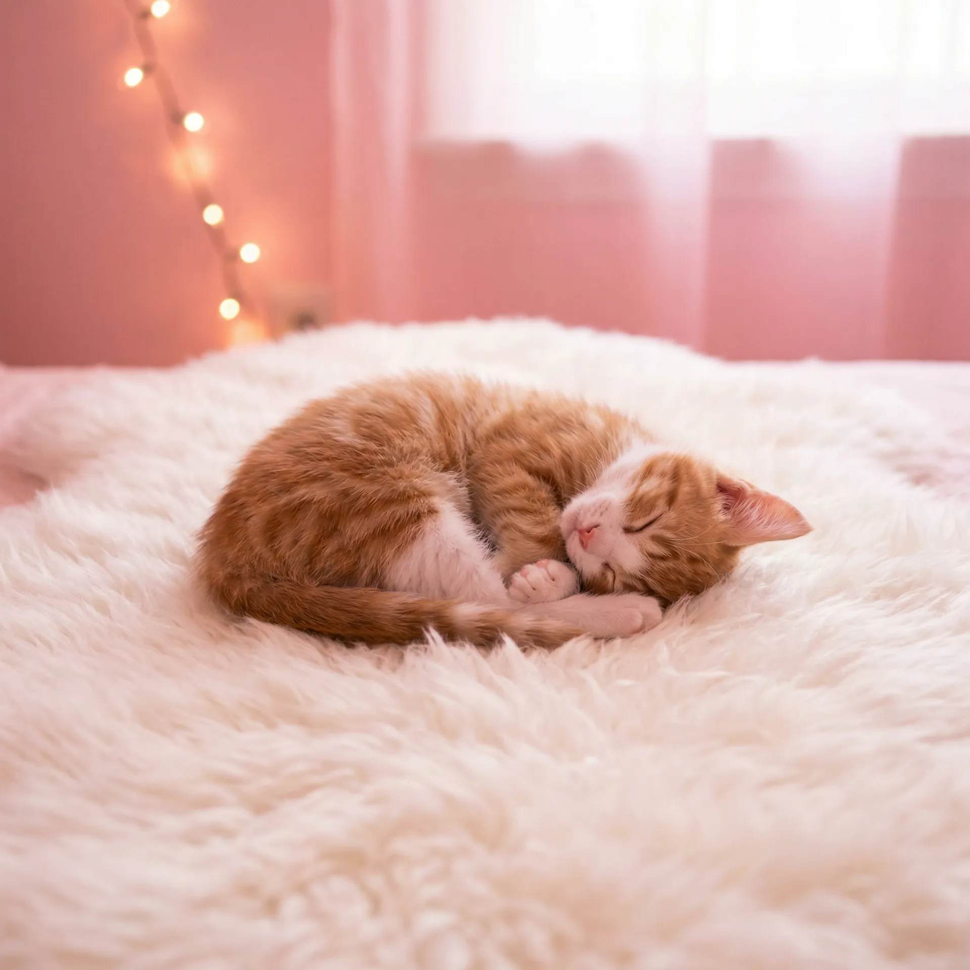 小猫蜷成一团入睡 - 抗倭奇侠